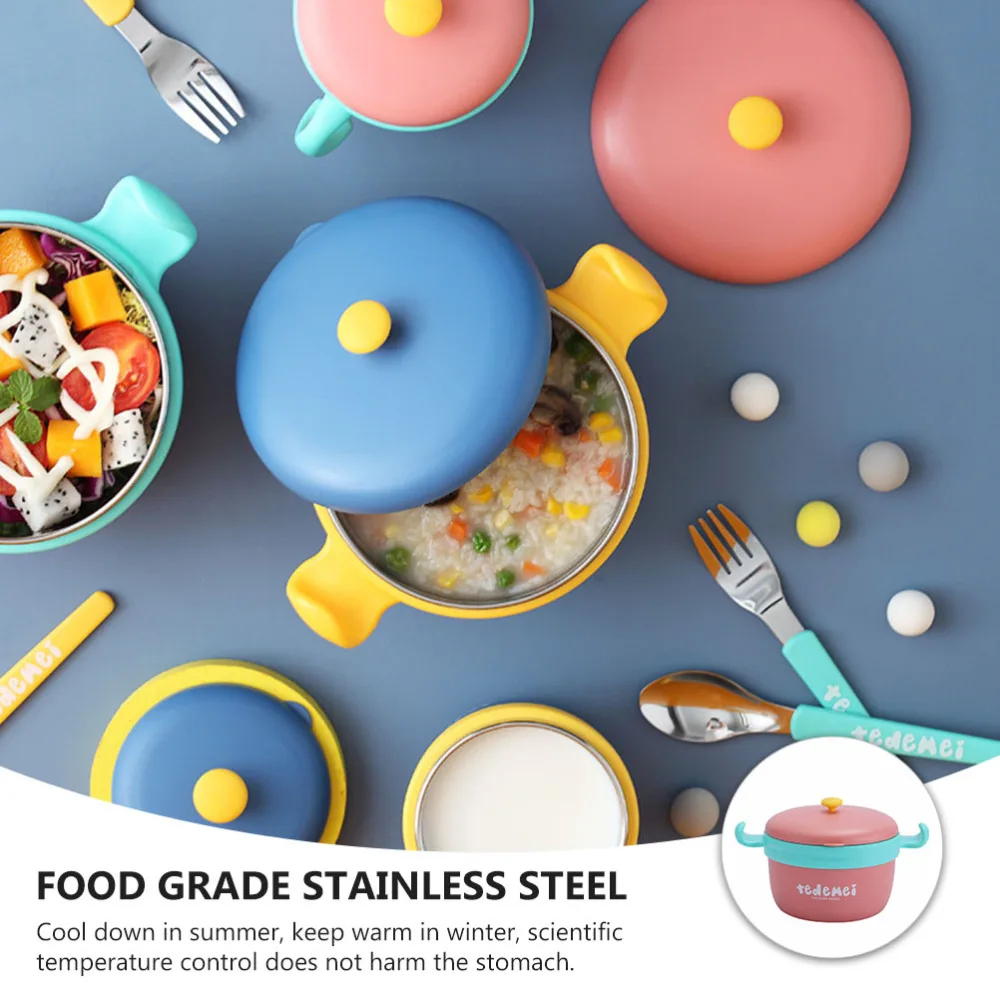 

1 Set Complementary Food Feeding Bowl Water Injection Insulation Bowl for Baby