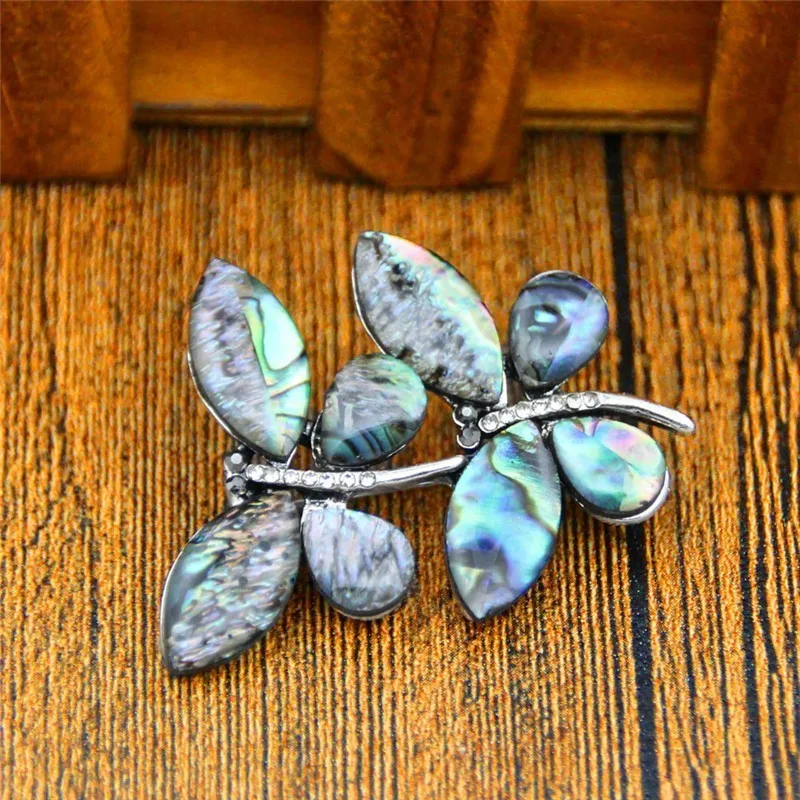 Vintage Butterfly Shell Brooches For Women Animal Brooch Pin Antique Silver Plated Fashion Jewelry BR21 | Украшения и аксессуары