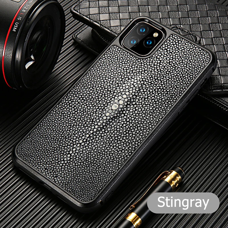 Чехол для телефона из натуральной кожи Stingray iPhone 12 Pro max 7plus 8 plus X XS XR противоударный