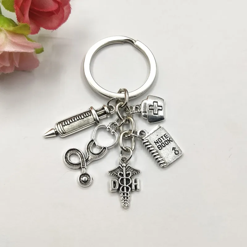 1 шт. шприц брелок-стетоскоп медсестра Кепка записная книжка брелок врача