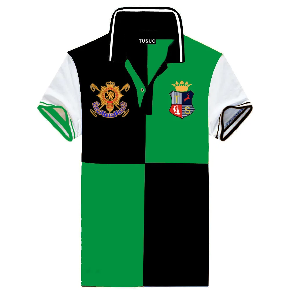 

2021 Summer Short Sleeve Polo Shirt Men's casual color contrast pure cotton sports oversize best seller S-6XL