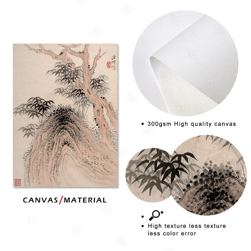 

Chinese Mountain Landscape Ink Posters Prints Canvas Paintings Wall Art for Living Room Decor for Bedroom Aesthetic Artwork