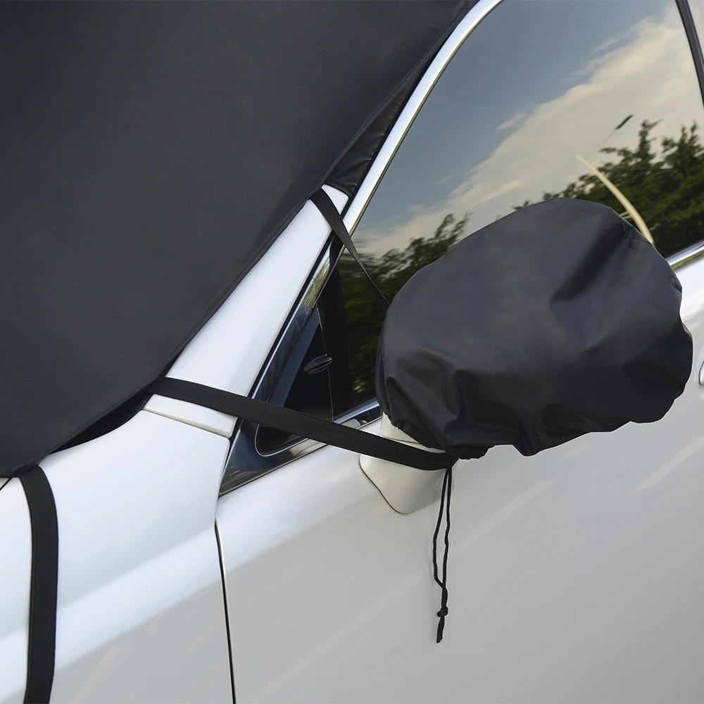 

Car Front Windshield Snow Sun Cover Tarpaulin Anti-Scratch Defrost Half Cover Winter Car Snow Anti-Frost Sunscreen Sun Block