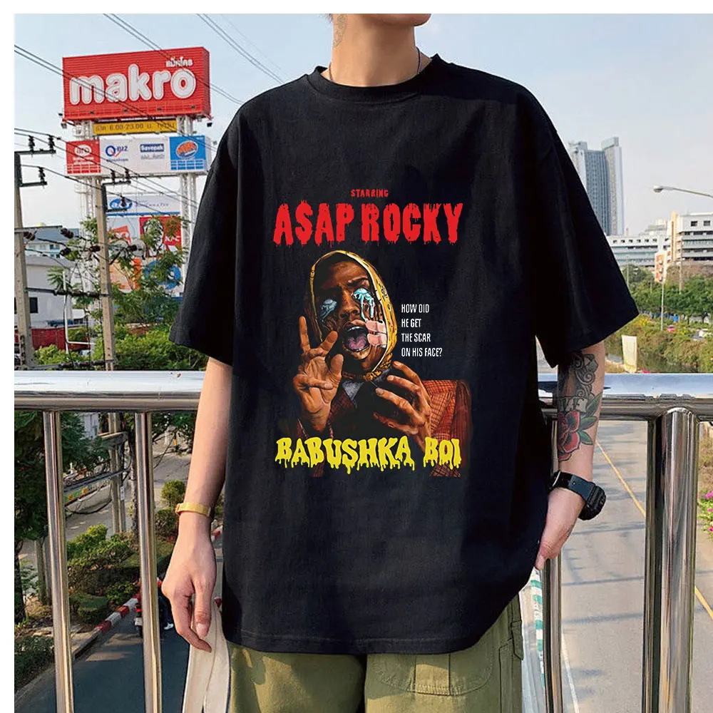 

100% Cotton Graphic Printed Tee Cool Fashion Mens Wears Oversized Casual Breathable Unisex All-match Short Sleeve Tshirt