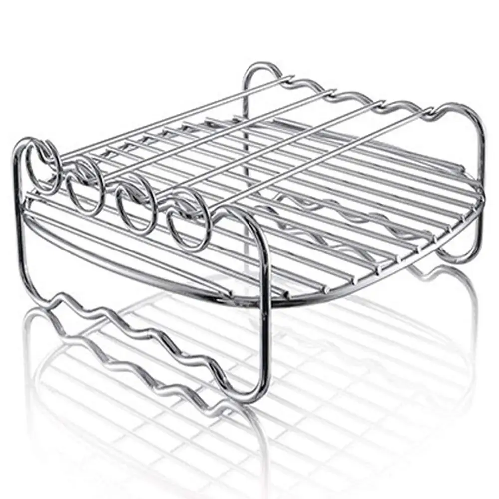 Подставка для барбекю сменный двухслойный поддон из нержавеющей стали