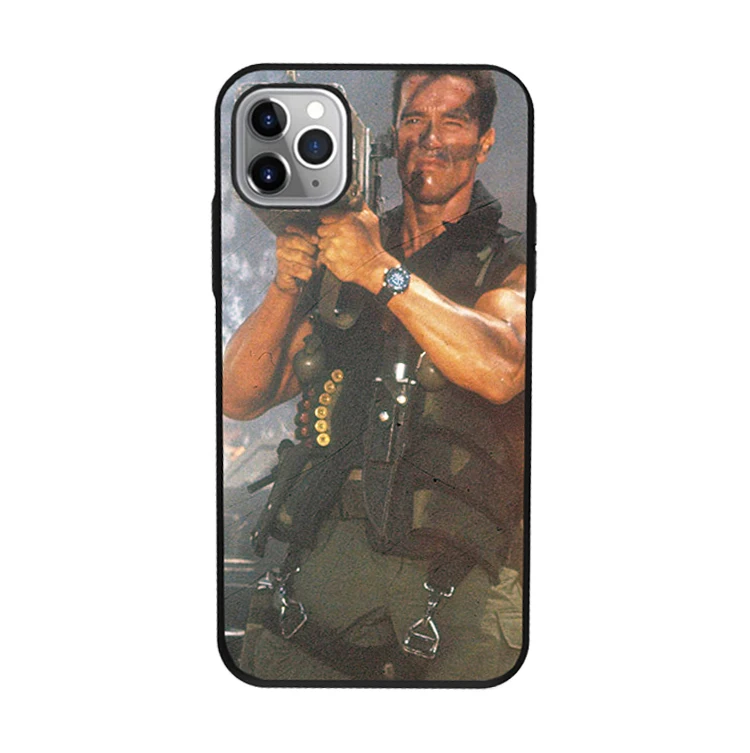 Пулемет Терминатор черный чехол для телефона для iphone 11 Pro max Promax Arnold Schwarzenegger Funny - Цвет: H-0002
