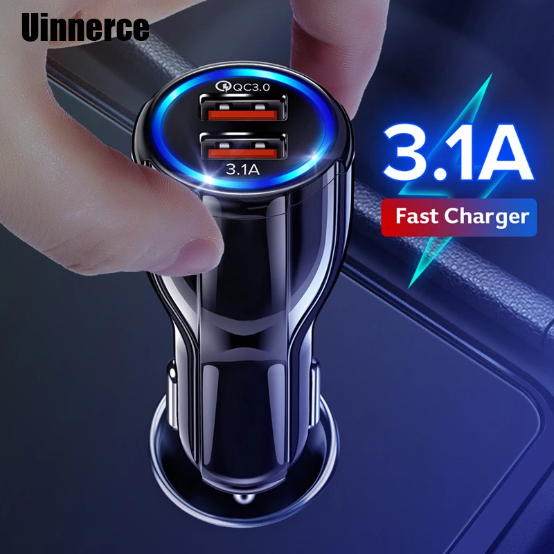 3.1A автомобильное зарядное устройство Quick Charge 3 0 Универсальный двойной USB быстрая