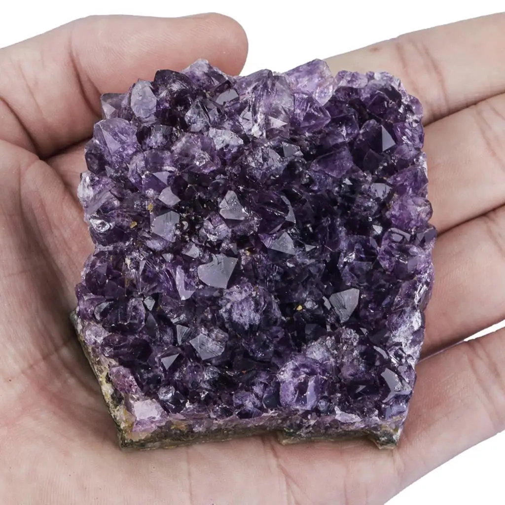 TUMBEELLUWA Natural Rough Amethyst Cluster Irregular Reiki Healing Mineral Specimen Home Decoration Crafts Decoration Ornament