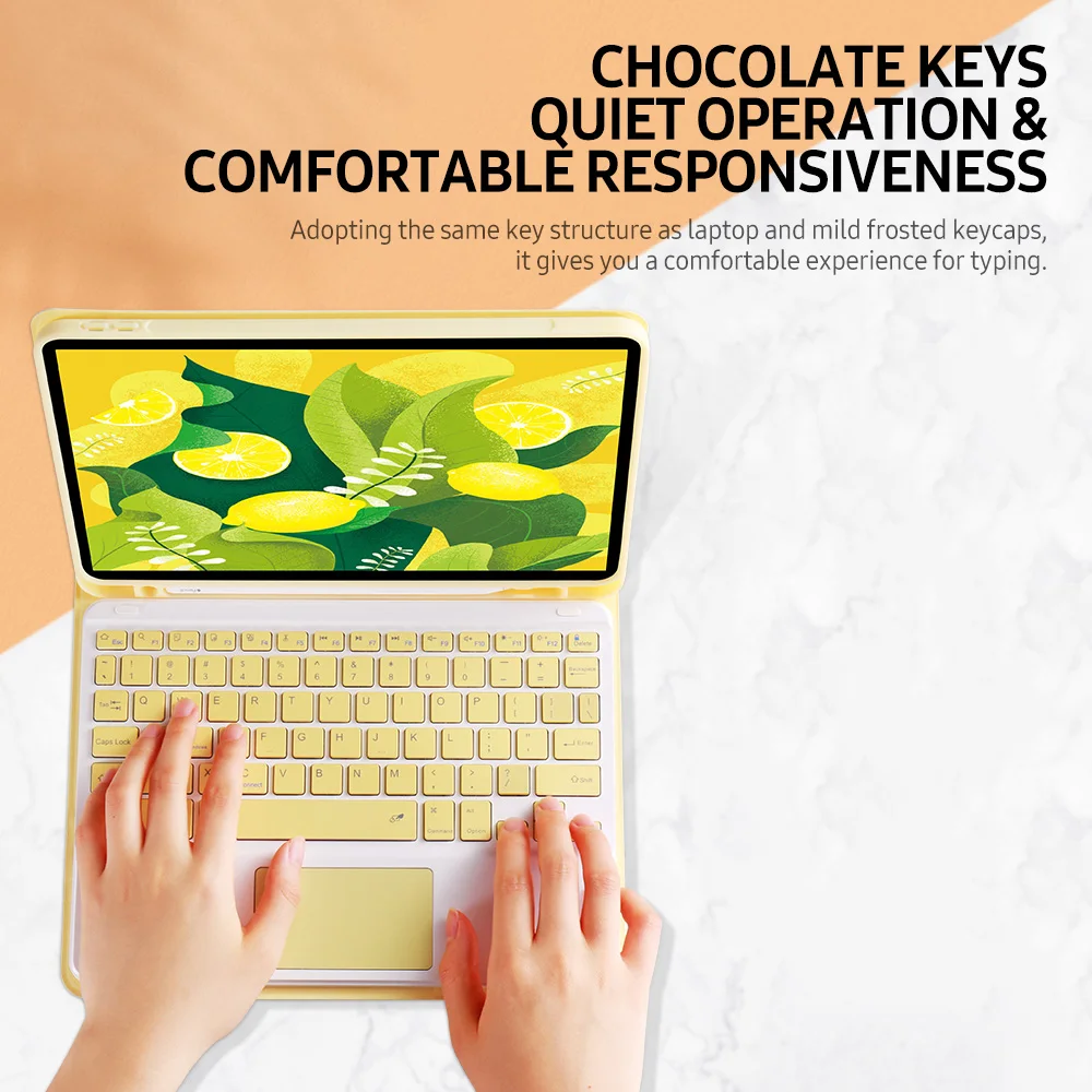 

Detachable BT Keyboard Case with Touchpad Charging Pen Slot Compatible with iPad Pro 10.5/ Air3 10.5 2019/ iPad 10.2 2020