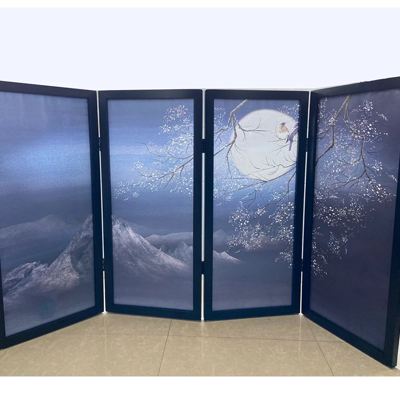 Складной экран из массива дерева раскладной для гостиной кабинета крыльца