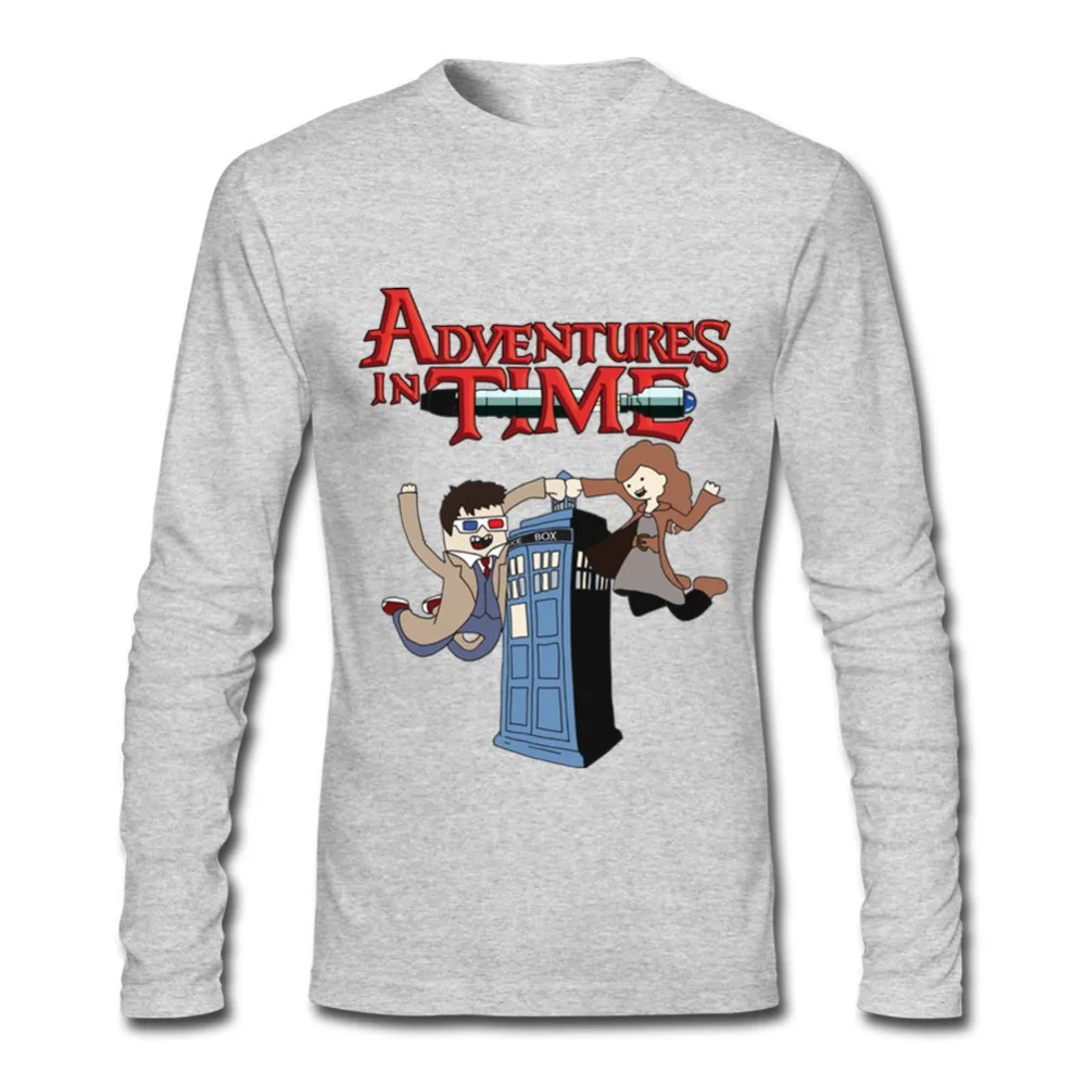 Гик мужские футболки Приключения во времени Доктор Кто для взрослых с длинным
