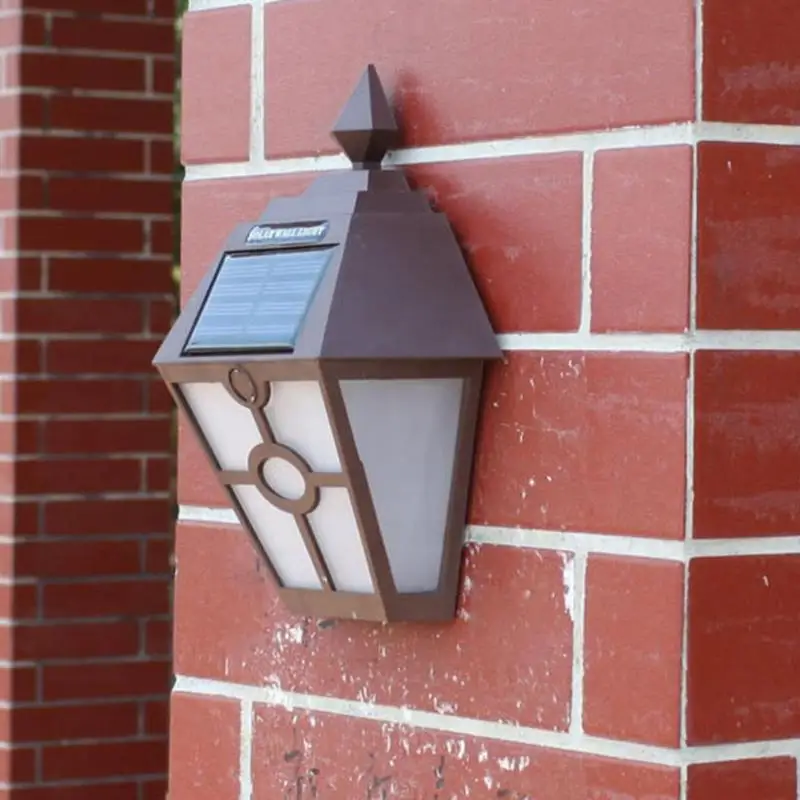 ABS Ретро шестиугольная Солнечная энергия светодиодный настенный светильник