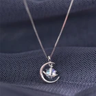 Ожерелье женское серебряное на цепочке длиной до ключиц