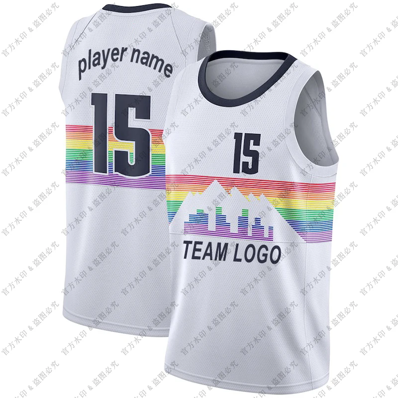 

2021 Mens New American Basketball Jerseys Clothes #15 Nikola Jokic Denver Nuggets European Size Ball Pants T Shirts Tops Shorts