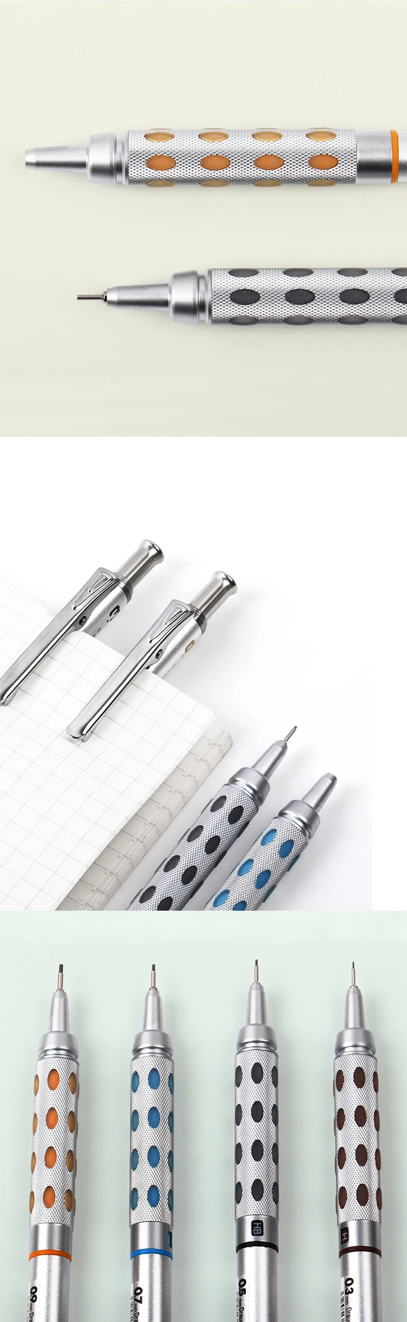 Цельнокроеное платье скорость GraphGear 1000 Алюминий баррель высокое качество составление механический карандаш 0,3/0,5/0,7/0,9 мм