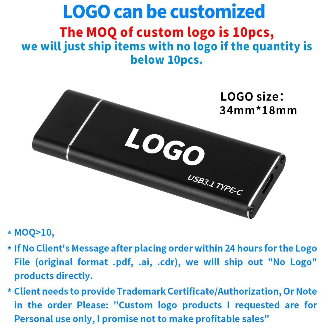 USB to C Customized USB 3,1 к M.2 NGFF SSD жесткий диск коробка адаптера HDD чехол Тип-C кабель для 2230/2242/2260/2280 m2 SATA Disco Duro Externo - Цвет: USB to C Customized