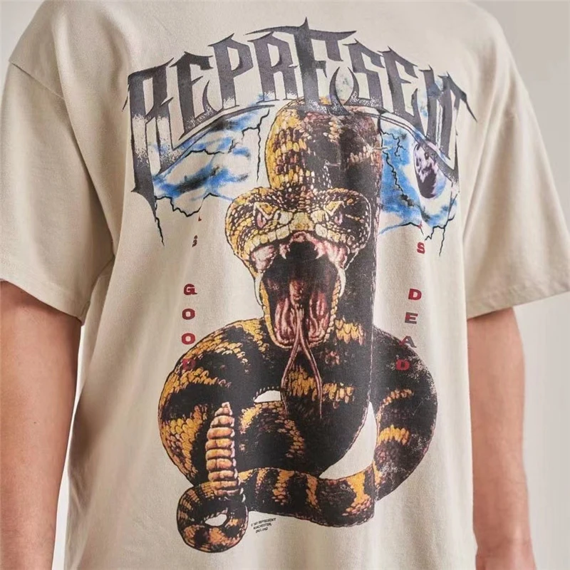 

Футболка с надписью «GOOD AS DEAD» для мужчин и женщин, винтажный топ с надписью «Cobra», черный, лучшее качество, 1:1