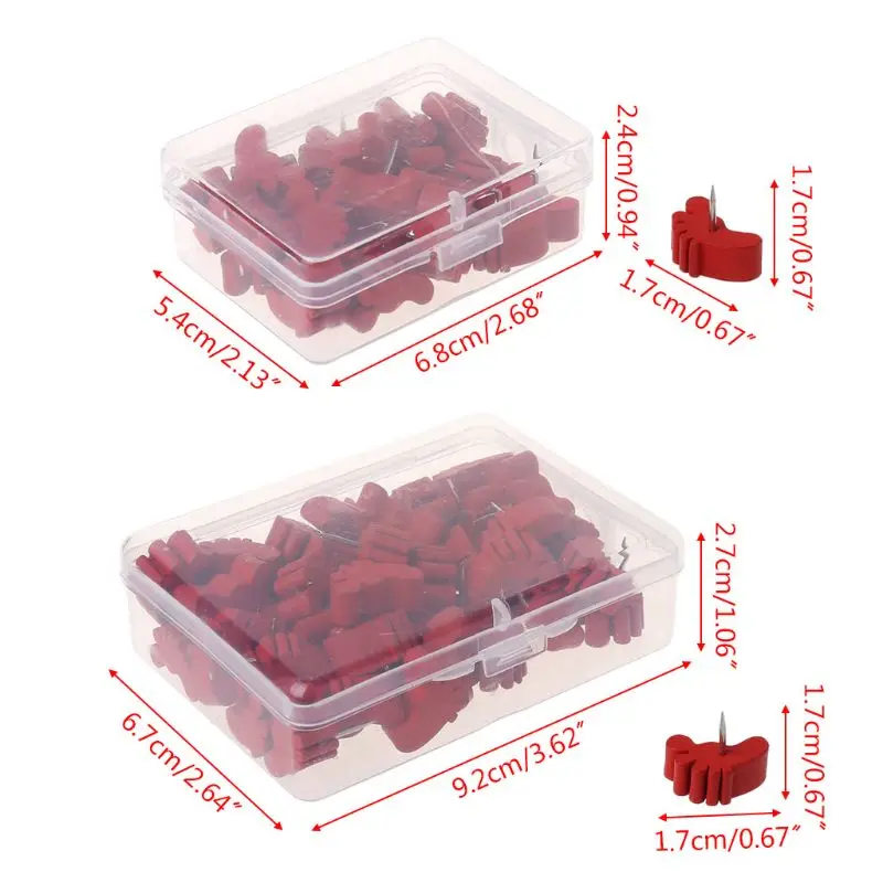 

25/50pcs Foot Wooden Drawing Photo Wall Studs Cork Board Pins Thumbtack Pushpins