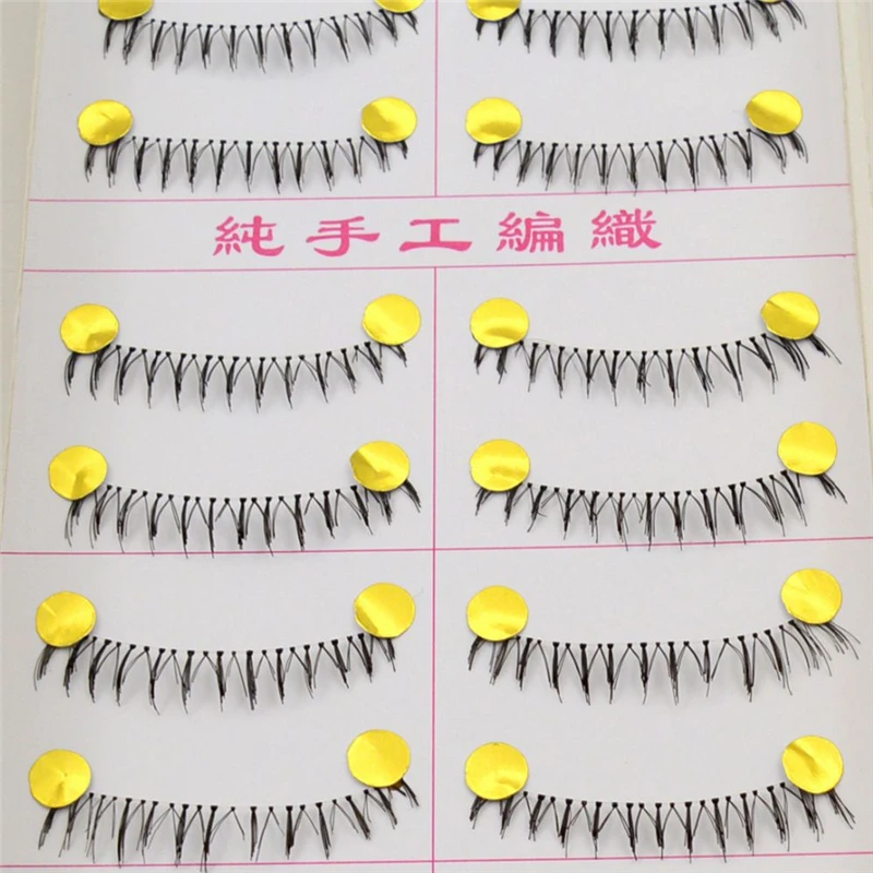 10 пар/компл. накладные ресницы в естественном стиле под ручной работы нижние