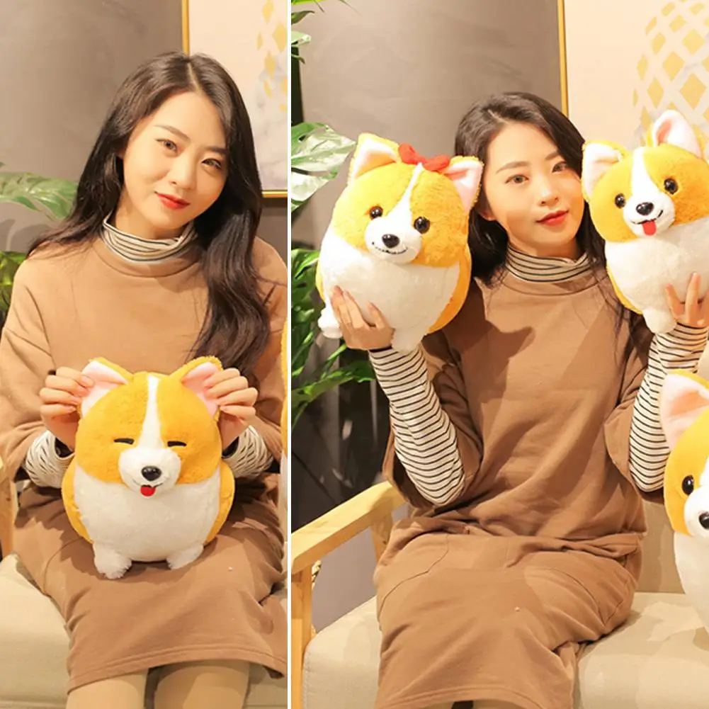 Симпатичные стоячие банты корги собака животные мягкие плюшевые - Цена: 305,09 руб.