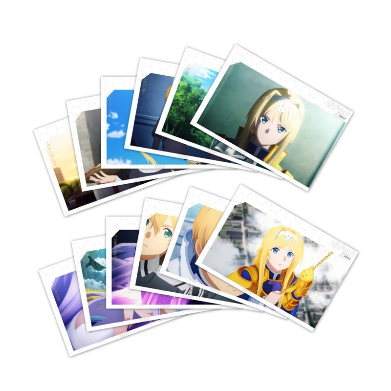 Оригинальная аниме открытка в виде меча из мультфильма 1 набор для детей косплея