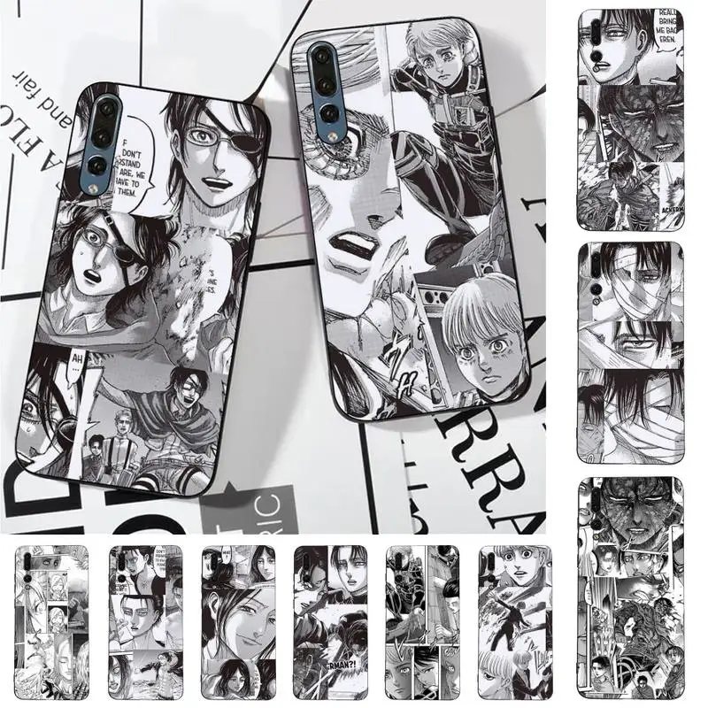 

TOPLBPCS Attack On Titan Manga Collage Phone Case for Huawei P30 40 20 10 8 9 lite pro plus Psmart2019