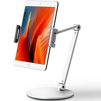 new long arm tablet stands for ipad pro 12 9 inch apple air 10 9 bracket tablet holder desk accessories folding metal support
