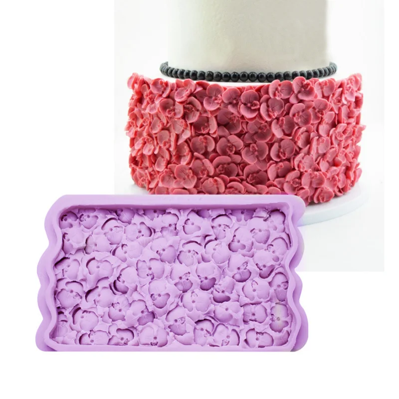 

Phalaenopsis Floret Flower Fondant Cake Tool Surrounding Decoration Silicone Mold DIY Chocolate Cake Baking Tool WMJ-129
