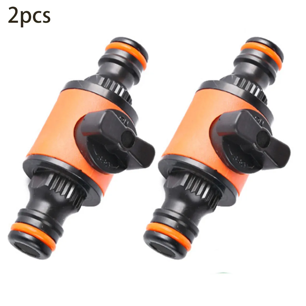 

2Pcs 16mm Garden Hose Shut Off Valve Fitting Plastic Tubing Tap Adapter Quick Coupler 1/2 3/8 1/4 Inch Watering Irrigation Conne