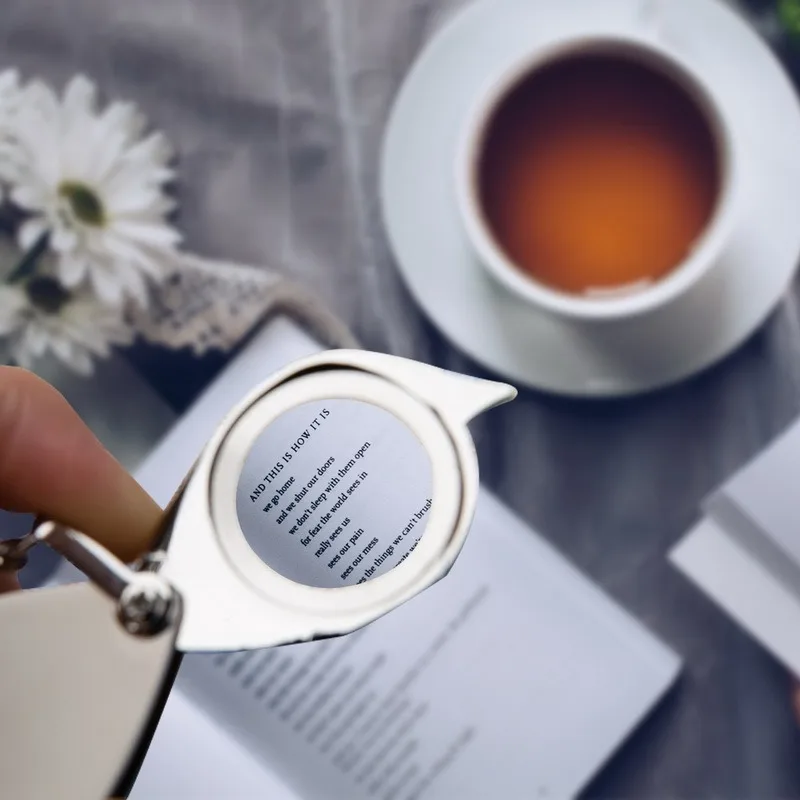 Ручной складной мини-брелок с увеличительным стеклом 10X портативный ручной