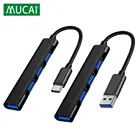 USB-концентратор с портом USB Type-C, 3,0 дюйма, 3,1 дюйма, 4 порта