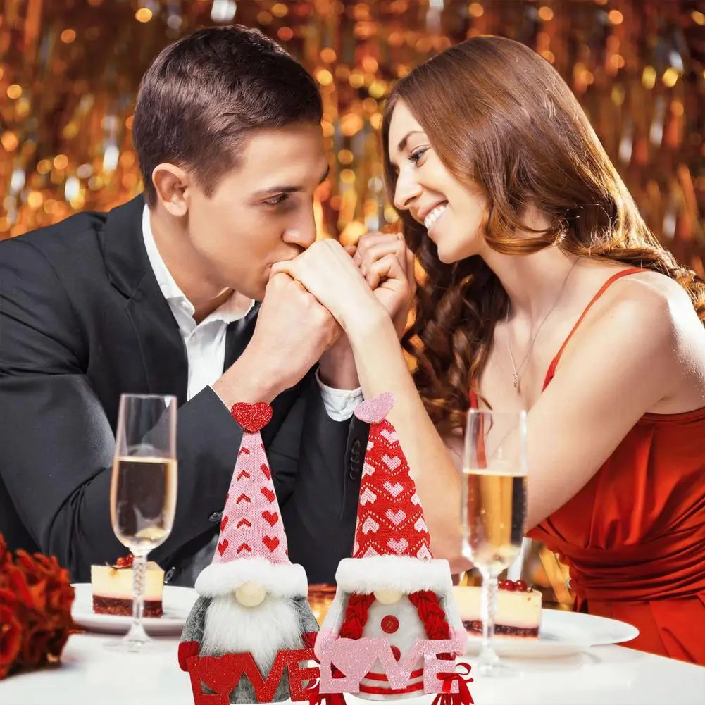 

Valentines Day Gnomes Handmade Swedish Valentine's Day Gnome Ornaments Faceless Doll Home Decorations For Holiday Living Room