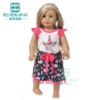 doll clothes cartoons dress tracksuit for 43 cm toy new born doll baby 18 inch american doll og girls gift