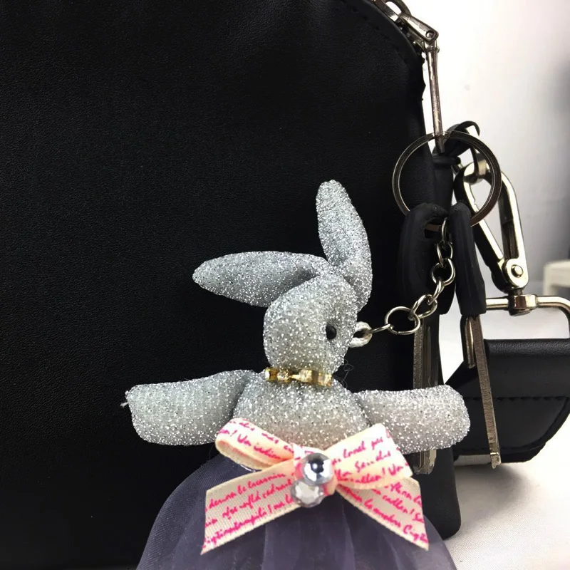 100 Pcs Kawaii Mini Pink Rabbit 11CM Soft Toy Cute Stuffed Animal Small Pendant Keychain For Child Phone Gift DTZ012 | Игрушки и хобби