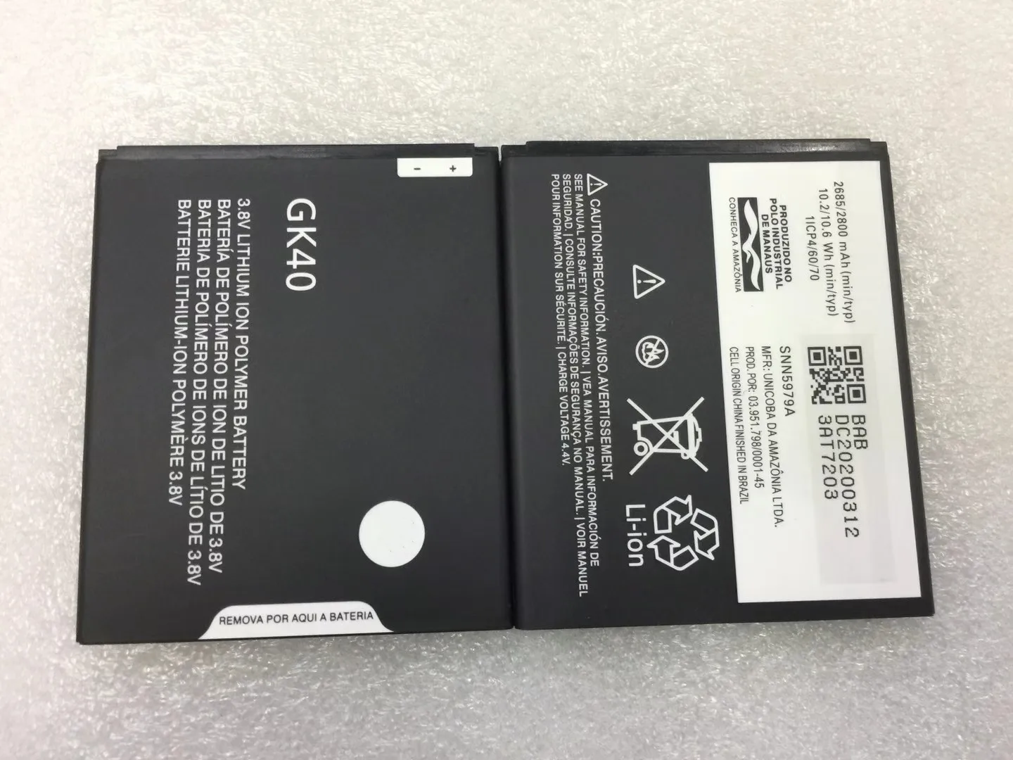 5 шт./Лот Новый 2800mAh GK40 Аккумулятор для Motorola Moto G4 Play E4 XT1766 XT1607 XT1609 XT1600 MOT1609BAT SNN5976A GK 40