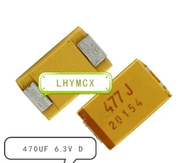 50 шт. D 470 мкФ 6 3 V 6V 477J 7343 Тип SMD | Электроника