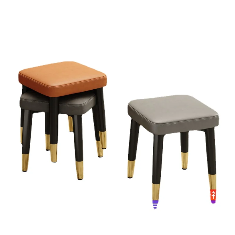 

TT Household Children's Small Stool Stackable Light Luxury Bench Dining Table round Stool Creative Square Stool Shoes Changing