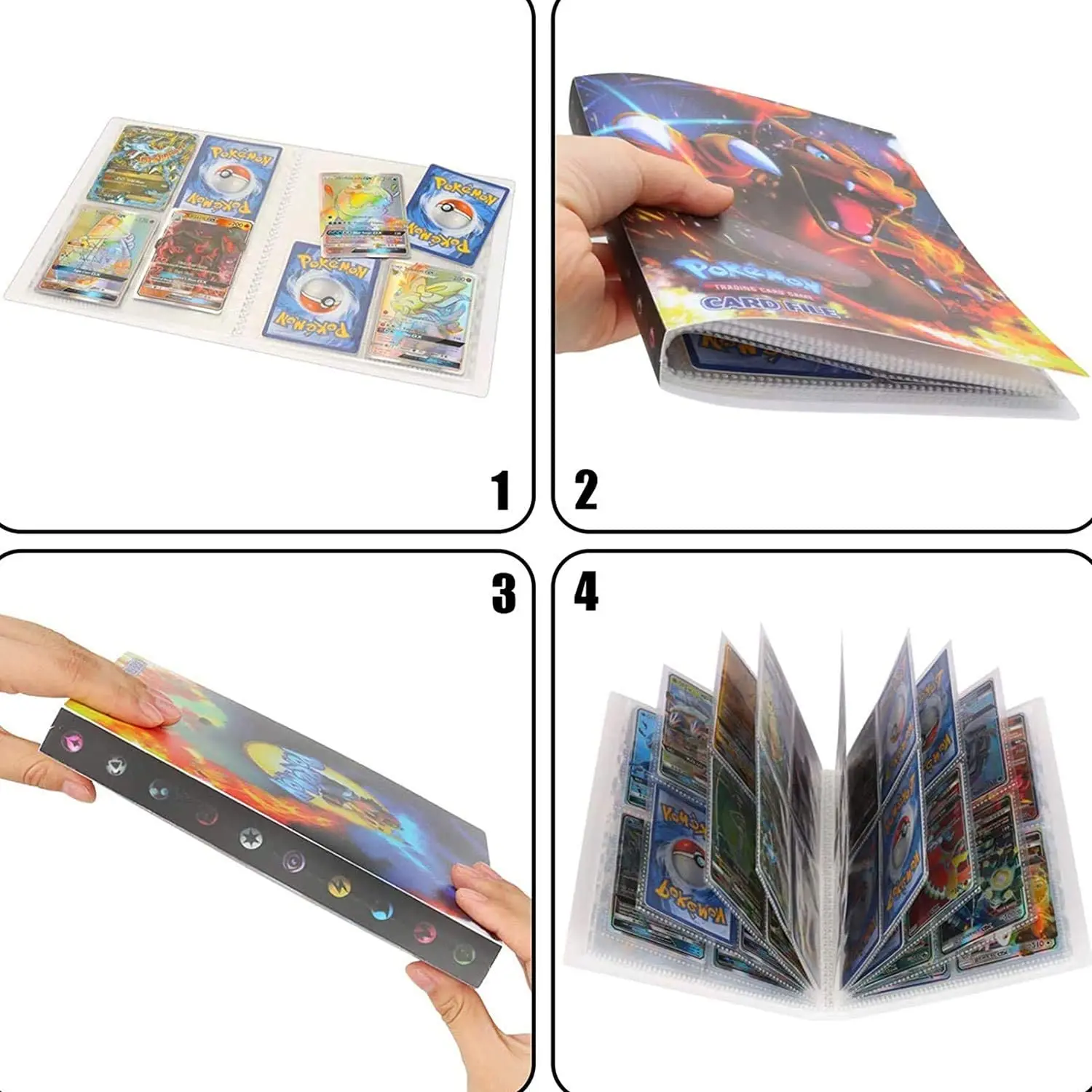 

GX EX VMAX TAKARA TOMY Pokemon Game Cards Album Book 144/240Pcs Cool Pokemon Collections Holder Folder Best Toys for Gifts Kid
