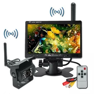 Система парковки для 24 В грузовика, автобуса, CMOS, ИК-камера заднего вида, 7 дюймов, TFT ЖК-дисплей, беспроводной монитор заднего вида