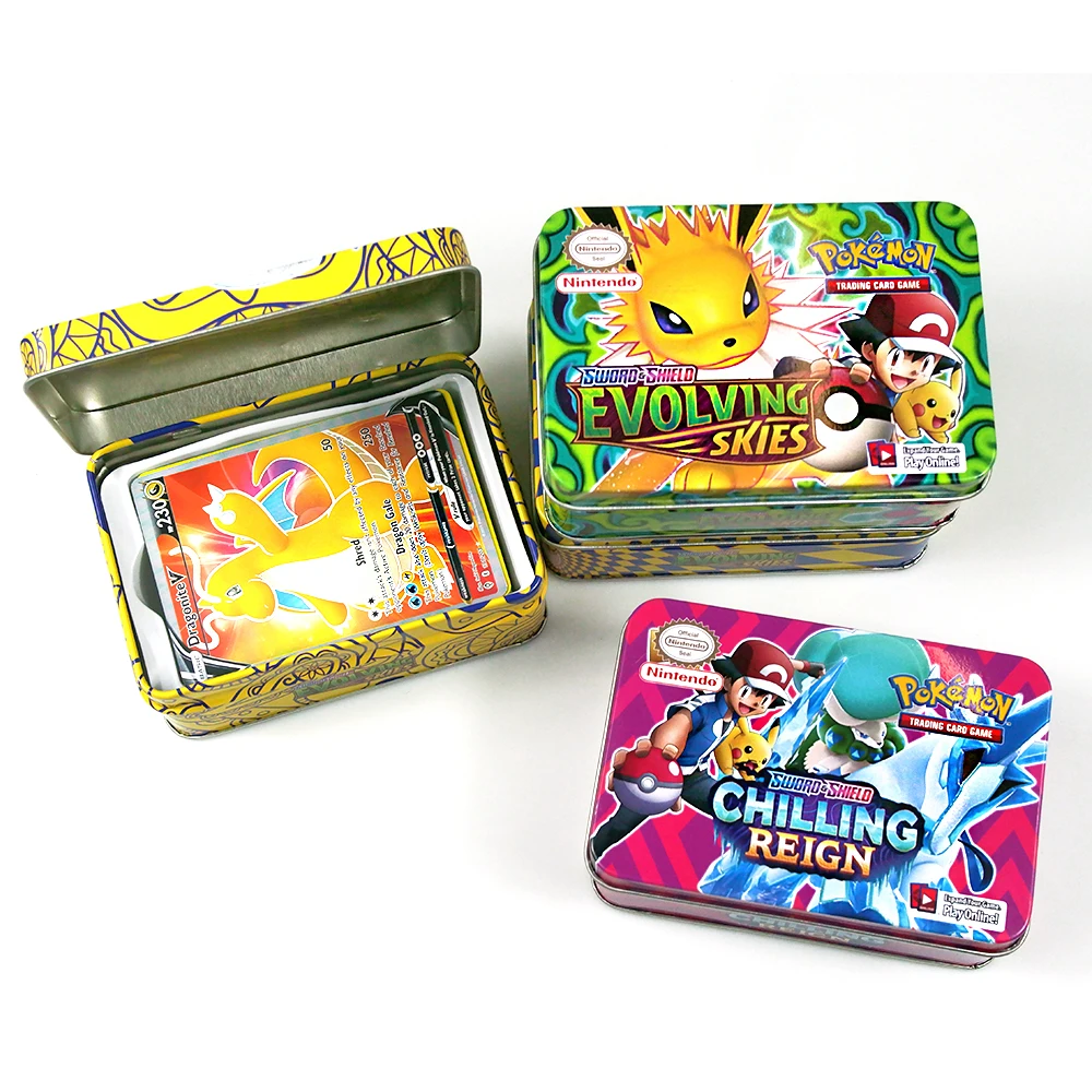 Аниме 42 шт./компл. Карты Покемон изменяющиеся небеса Французский Испанский