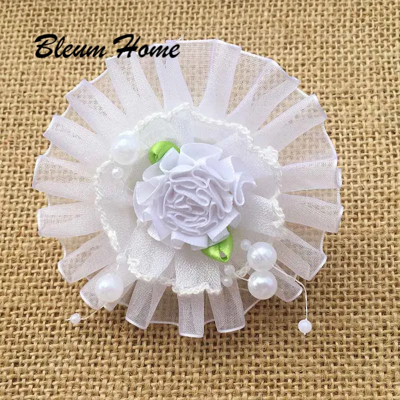 Повязка на голову с изображением белых цветов 2 шт./лот | Аксессуары для одежды