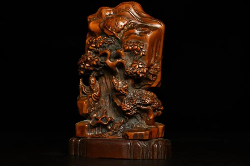 

6-дюймовая китайская статуя счастливого человека Seikos из бокса с возможностью и политической честностью, сделайте ЭКСКУРСИОННЫЙ ТУР, резьба ...