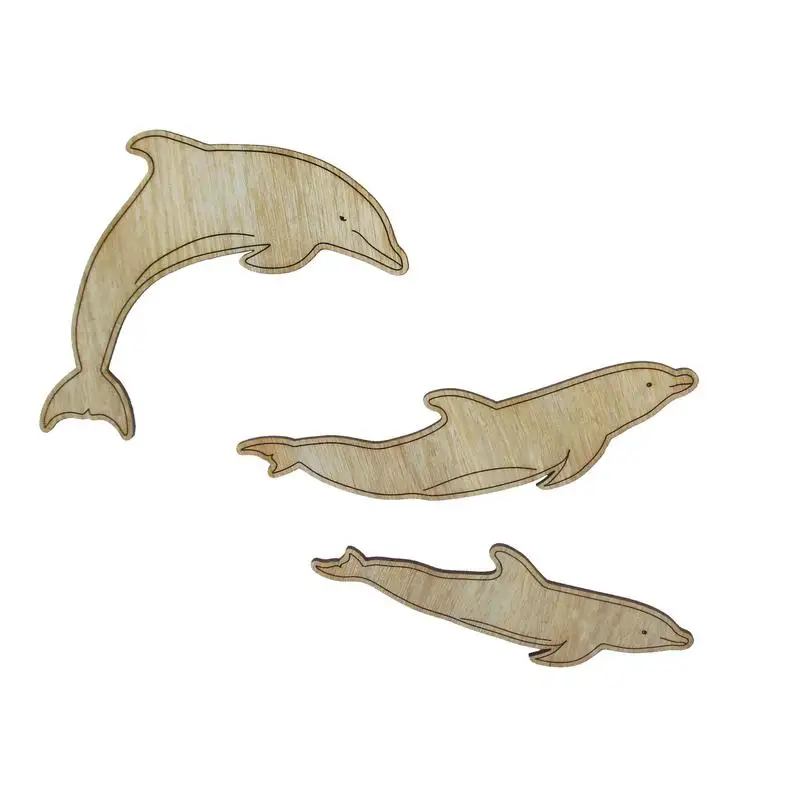 

Three Reversible Vintage Wooden Dolphin Sets For Wall Art, Gifts, Home Decoration-Including Wall Mount Kit