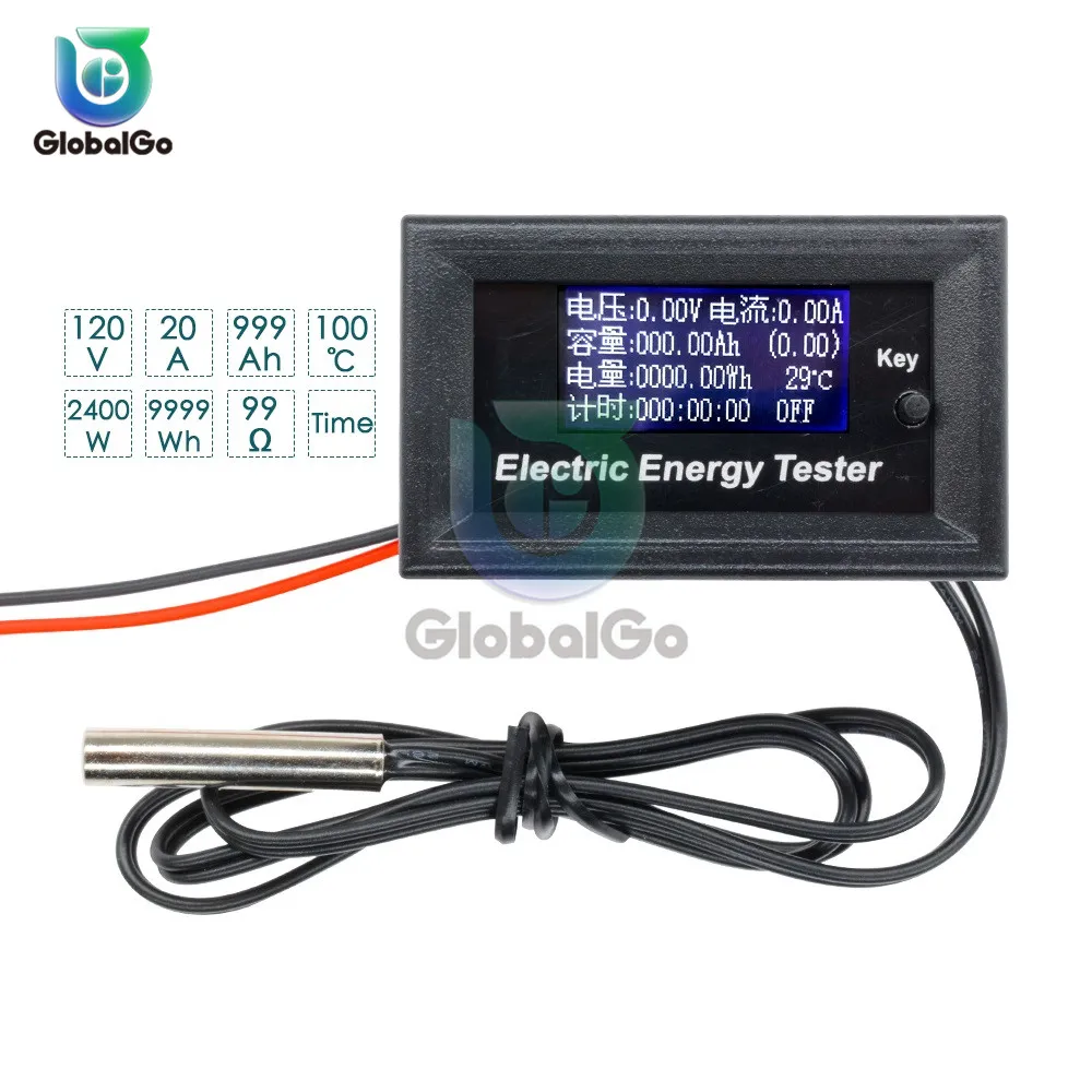 3 шт. Ваттметр Вольтметр Амперметр Термометр ЖК дисплей Тестер таймера