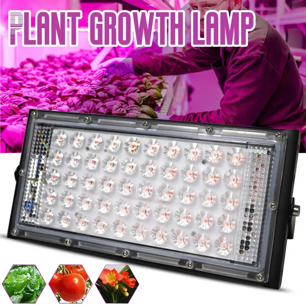 50W LED Grow Light Full Spectrum Waterproof 5000lm Plants Adjustable Stand | Лампы и освещение