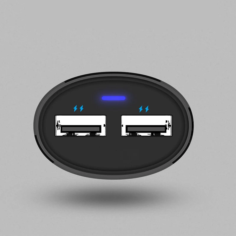 Универсальное быстрое двойной Переходник USB для зарядки в машине Дисплей 5V 2.4A