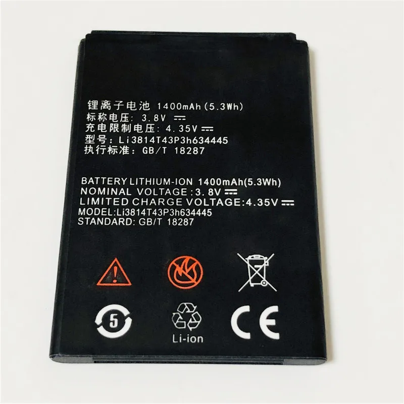3 8 V 1400 мА/ч Li3814T43P3h634445 для ZTE лезвие L110 аккумулятор мА/ч. акумуляторная батарея Batteria