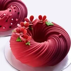 Турбинный мусс meiжур, форма для выпечки, силиконовая форма для торта вечерние длинная полоса, Инструменты для декорирования десертов, кухонная посуда для пищевых продуктов