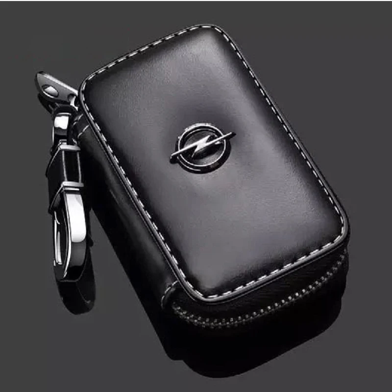 

Leather Car Logo Key Cover Remote Key Case Wallet For Opel Insignia Astra Crosa Vectra Omega Zafira Car Interior Accessories