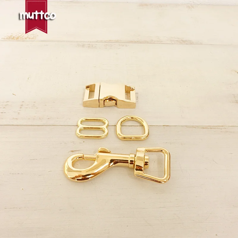 (metal buckle+adjust buckle+D ring+metal dog clasp/set) Retailing 15mm handmade Collar leash set accessories high quality | Дом и сад